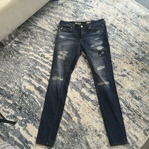 AG sweatpant material skinny jeans